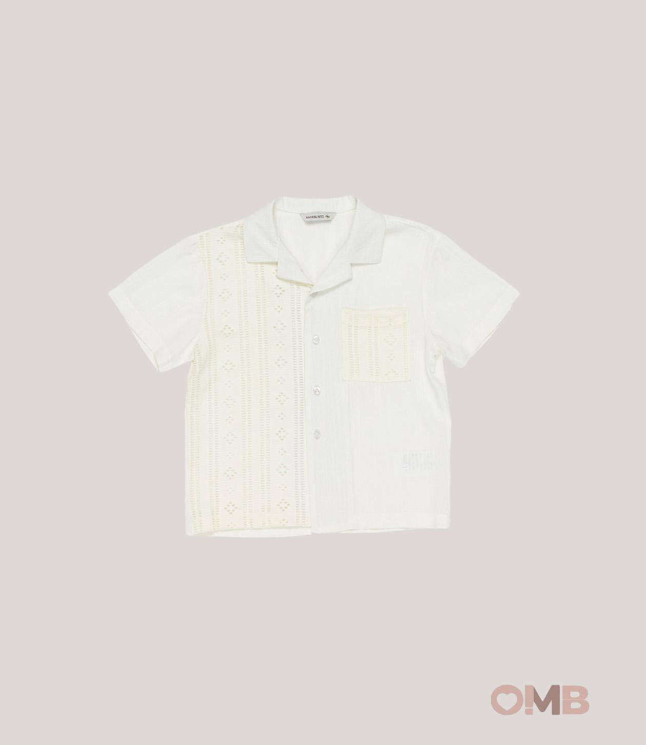 Camicia MANUEL RITZ bambino 3378 Gesso 3378 GESSO MANUEL RITZ 