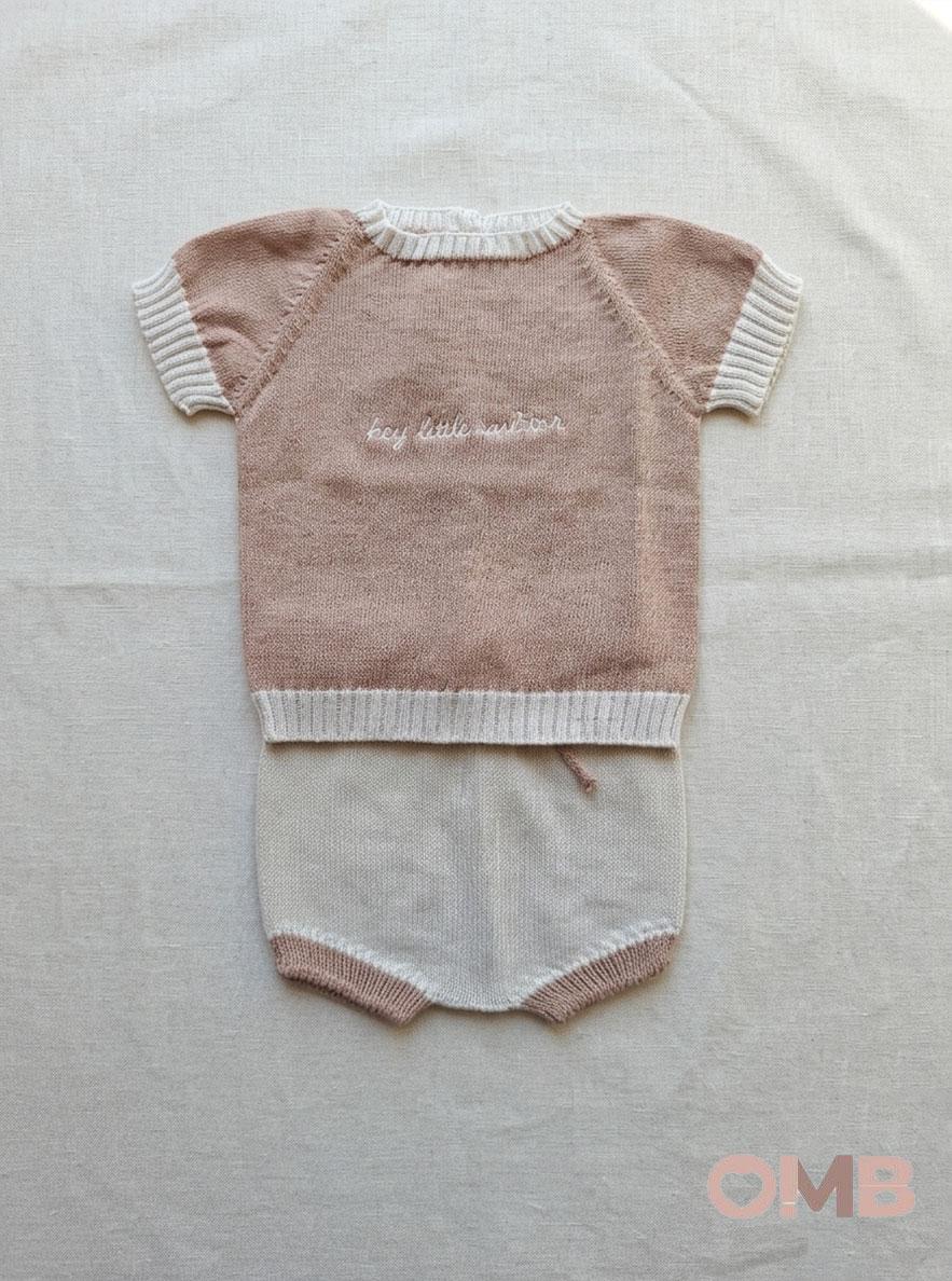 Completo neonato LI & ME 67276728 Rosa 6727-6728 PANNA/ROSA LI & ME 