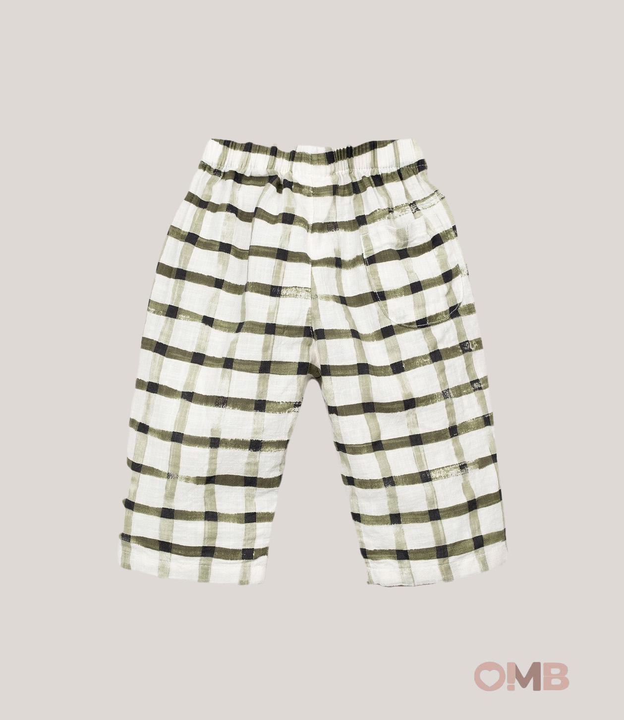 Pantalone neonato PLAY UP 1AS11606 Verde 1AS11606 QUADRI PLAY UP 