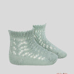 Calzino neonata Condor 2518/4 Verde corti traforati 2518/4 495 CONDOR 