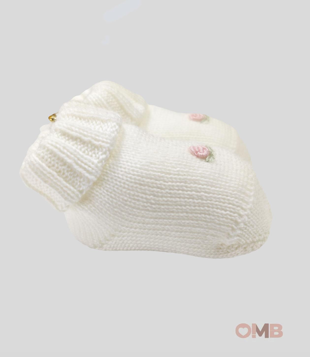 Babbucce Neonata PEPECE' 791 Bianche<BR/> 791 BCO-ROSA PEPECE' 