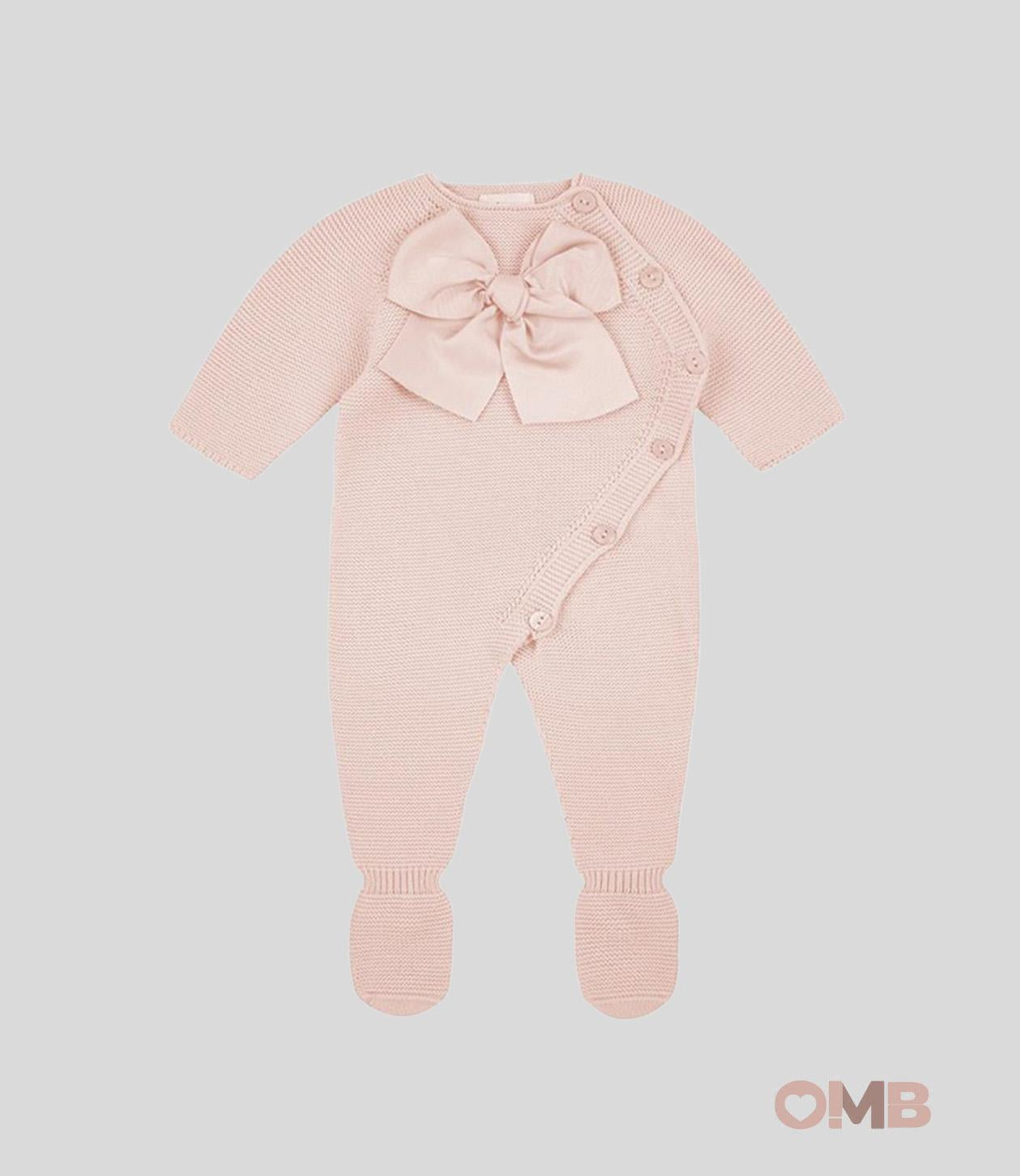 Tutina neonata Condor 933 Rosa piedino bottoni fiocco 933 674 CONDOR 