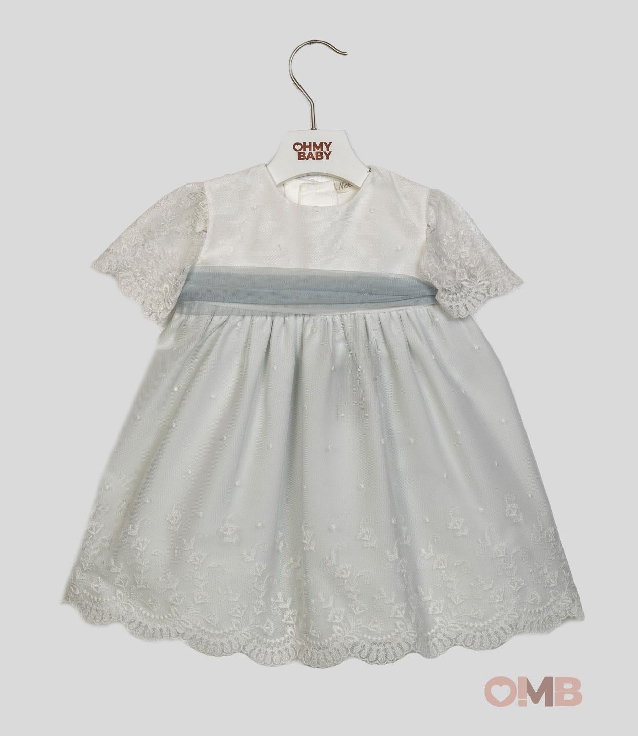 Abito Neonata Niseret 5576 bianco turchese 5576 TURCHESE NISERET 