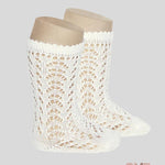 Calzino neonata Condor 2518 Panna traforato lungo 2518 303 CONDOR 