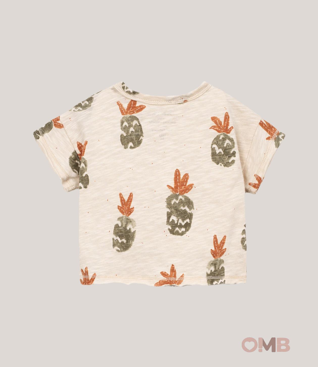 T-shirt neonato PLAY UP 1AS11056 Panna 1AS11056 ANANAS PLAY UP 