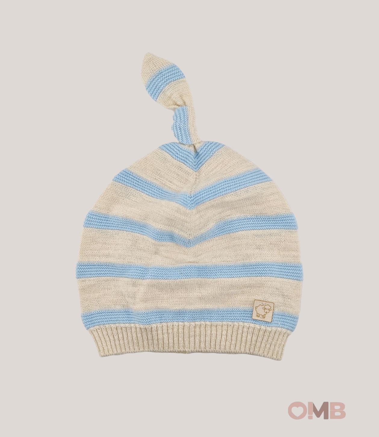 Cappello neonato MAGLIFICIO VERONA 045583 Ecru 045583 ECRU-AZZURRO MAGLIFICIO VERONA 