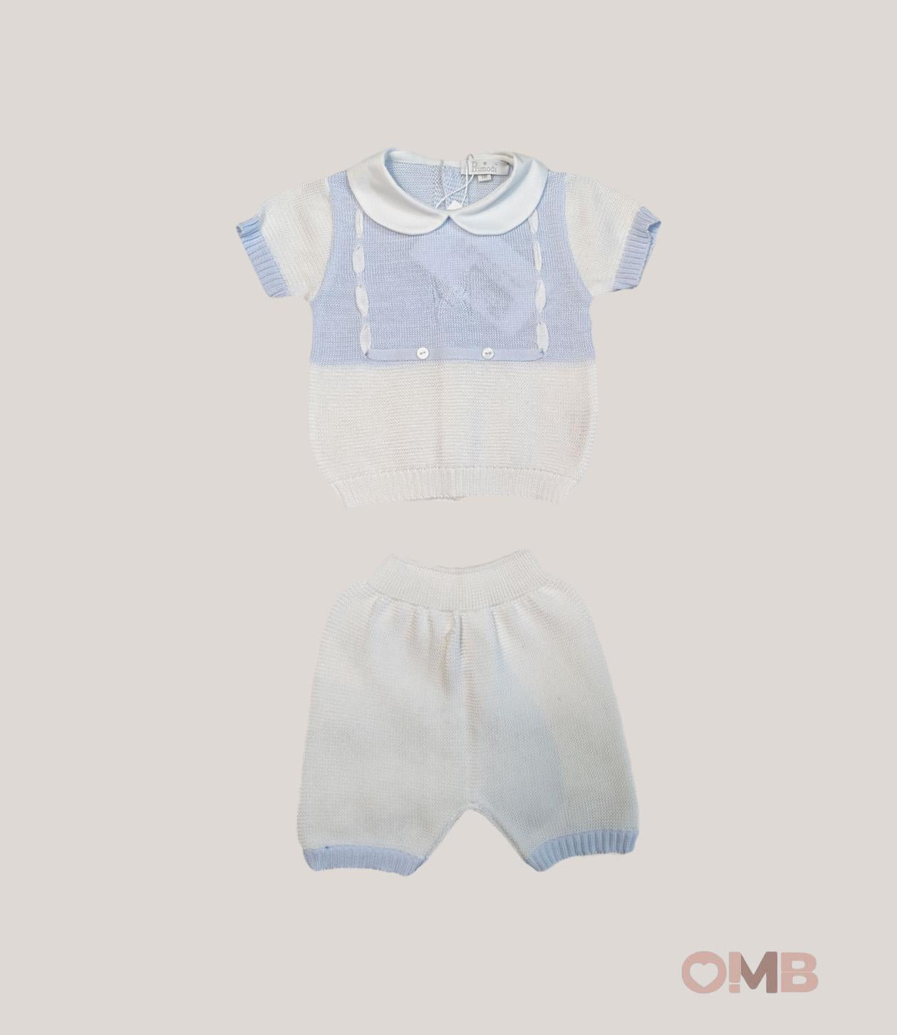 Set nascita PRIMODI BEBE neonato 3601 25 9 10 Bianco 3601.25-9-10 BIANCO-CIELO PRIMODI BEBE 