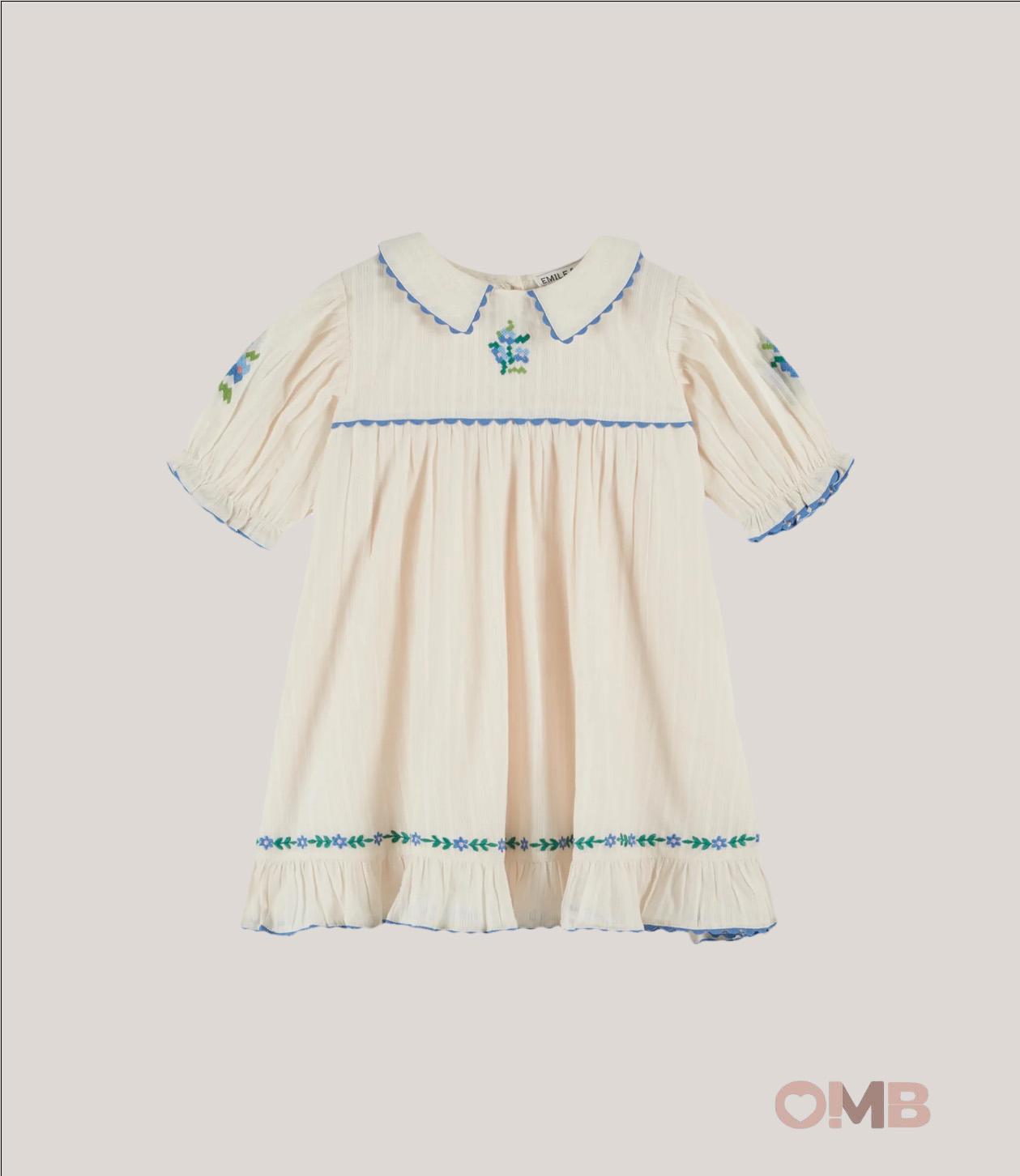 Abito EMILE ET IDA bambina AD074A Crema AD074A CREMA EMILE ET IDA 