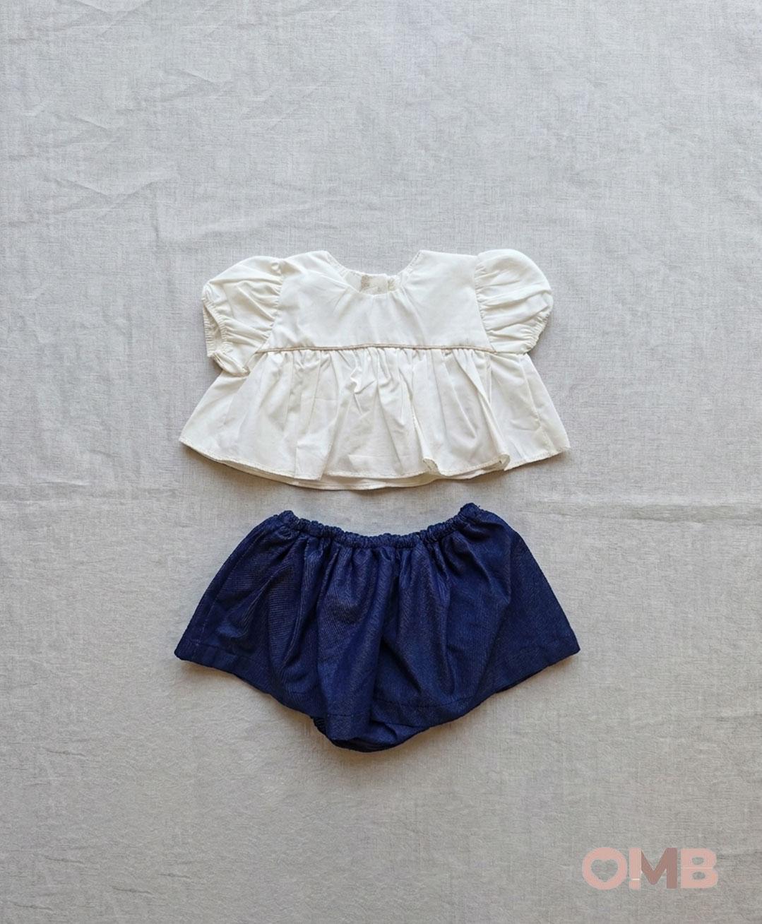 Completo neonata PYPE PANAVIOLA Blu PANA-VIOLA DENIM/BIANCO PYPE 