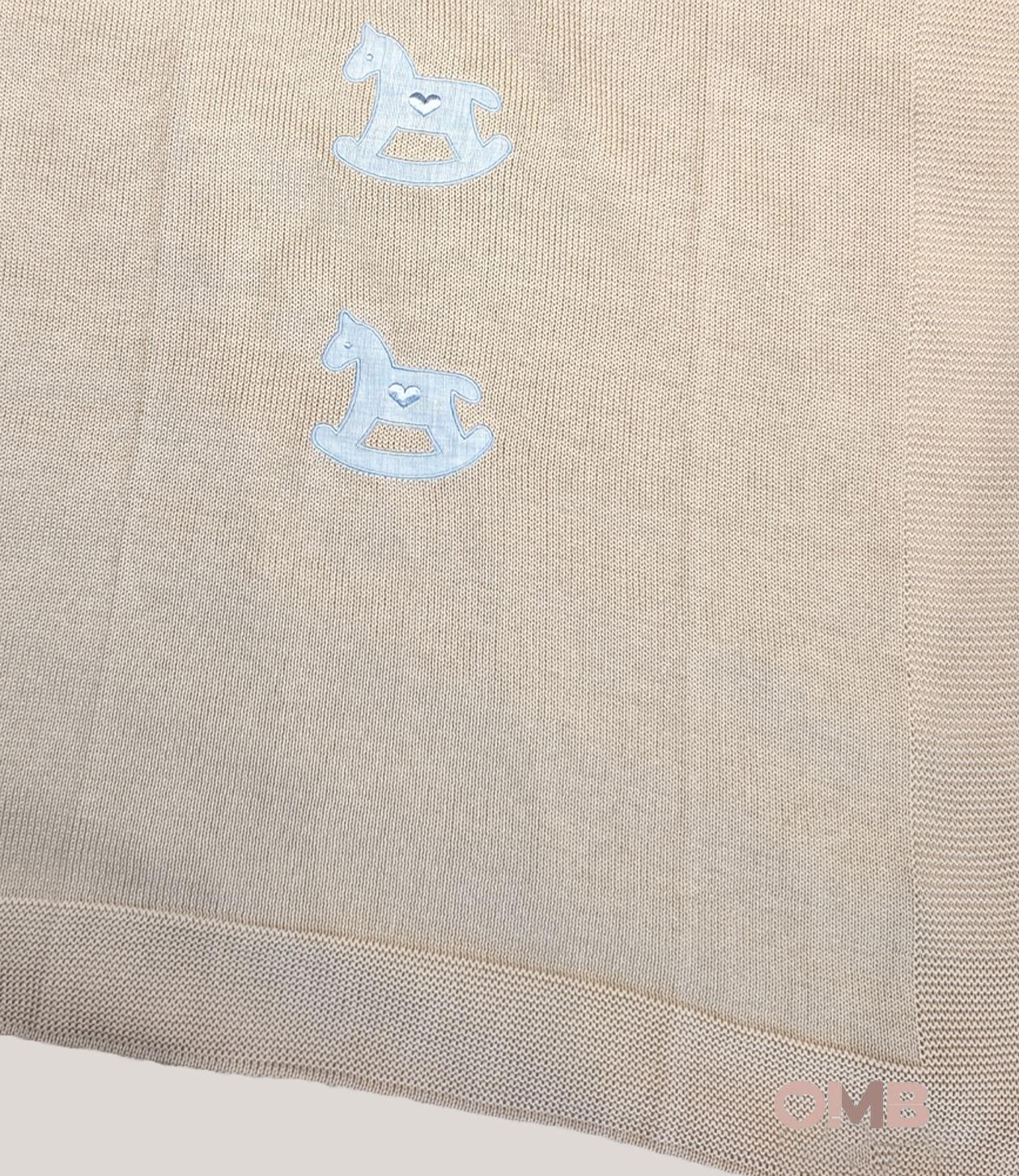 Coperta BABY LORD neonato 199 Sabbia 199 SABBIA-CIELO BABY LORD 