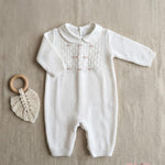 Tutina neonata PEPECE' 7715R3 Bianco<BR/> 7715R3 BIANCO-ROSA PEPECE' 