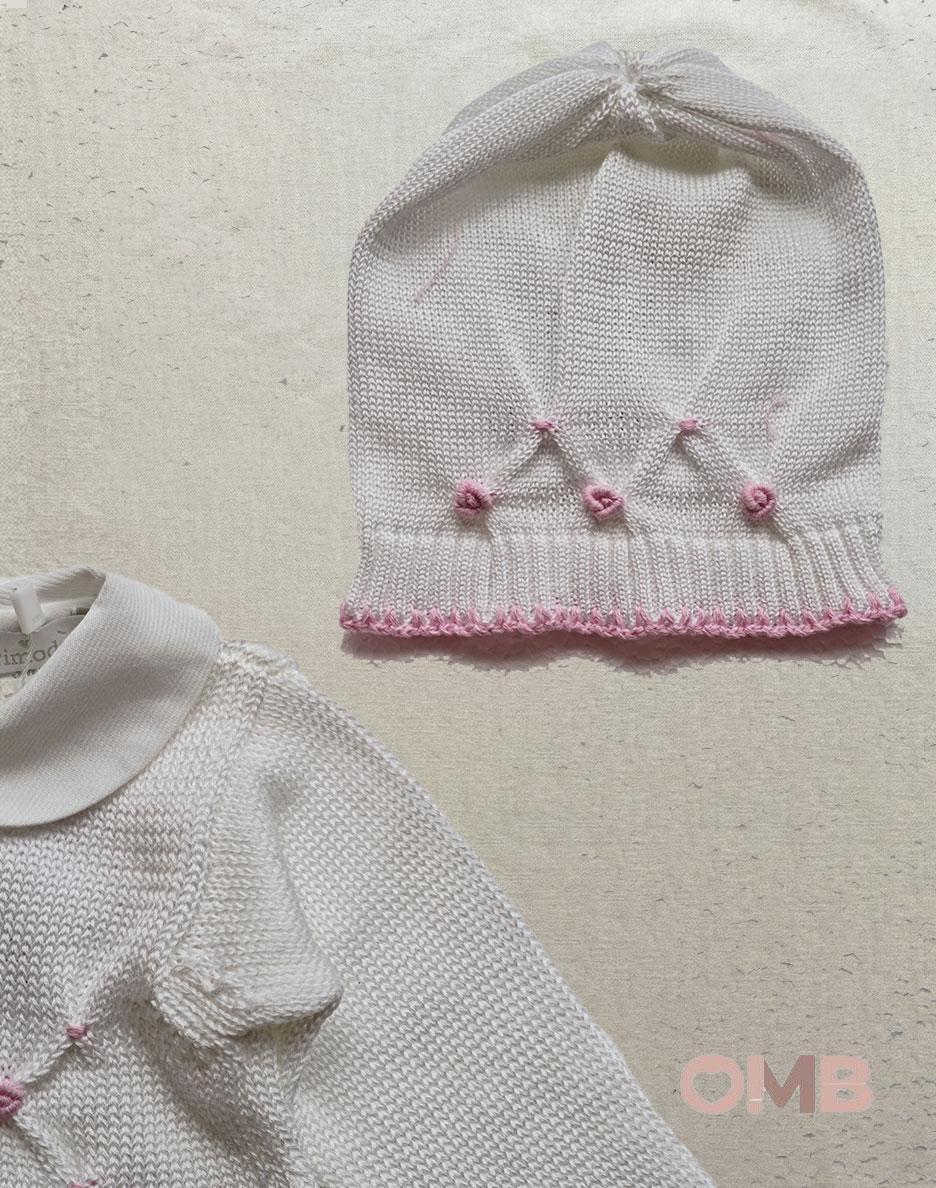 Set nascita neonata PRIMODI BEBE 3615910 Bianco<BR/> 3615-9-10 BIANCO/ROSA PRIMODI BEBE 