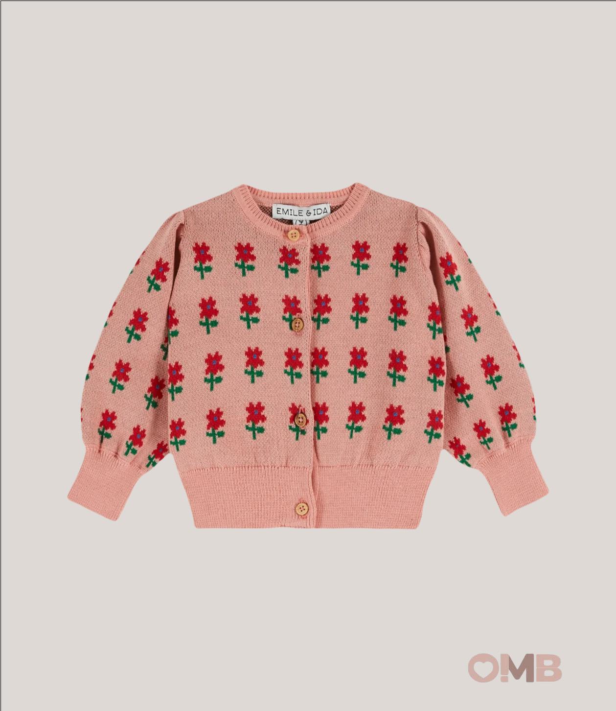 Cardigan EMILE ET IDA neonata AD183 Rosa AD183 ROSA EMILE ET IDA 