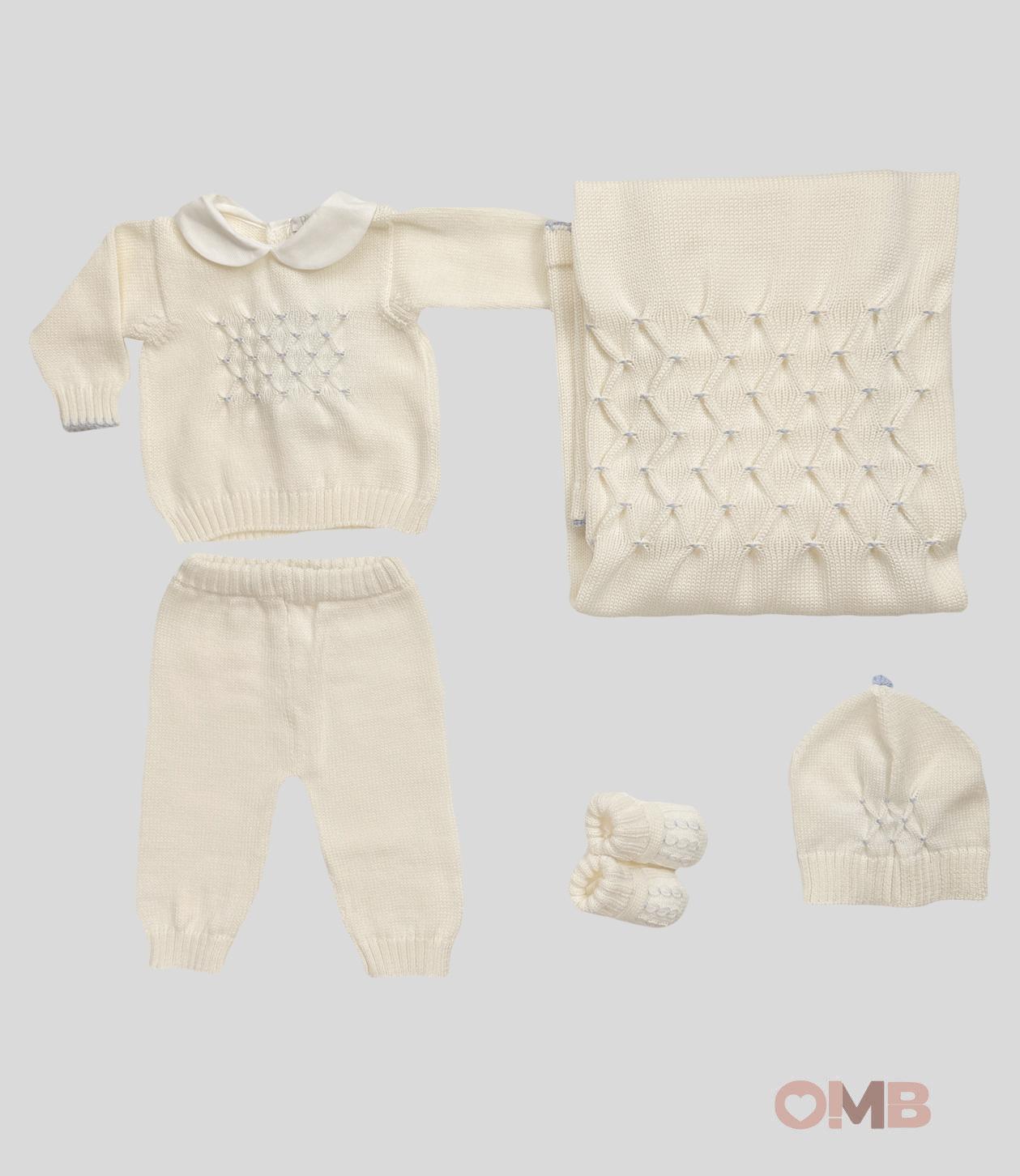 Completo Neonato Primodi Bebè 3516 panna cielo 3516.32 PANNA PRIMODI BEBE 