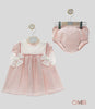 Abito Yoedu neonata 0332 rosa