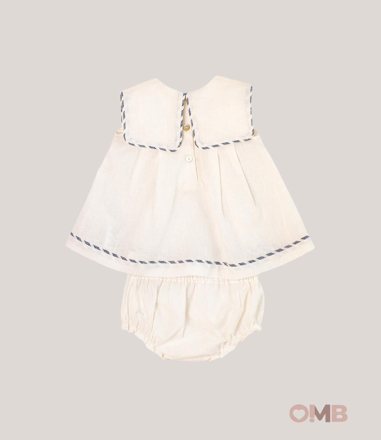 Abito neonata COCCODE C63238 Panna C63238 PANNA/BLU COCCODE 