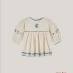 Blusa EMILE ET IDA bambina AD043AA Panna AD043AA PANNA-BLU EMILE ET IDA 