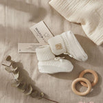 Babbucce neonata MAGLIFICIO VERONA 045535 Bianche 045535 LATTE MAGLIFICIO VERONA 