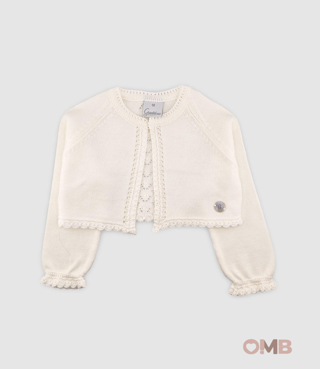 Cardigan GRANLEI neonata 225242 Panna<BR/> 225-242 PANNA GRANLEI 