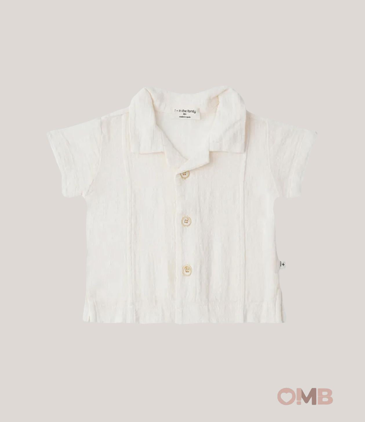 Camicia neonato 1+IN THE FAMILY TAMARIU Panna<BR/> TAMARIU PANNA 1+INTHEFAMILY 