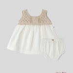 Abito Neonata 1+inthefamily Lola bianco LOLA BIANCO 1+INTHEFAMILY 