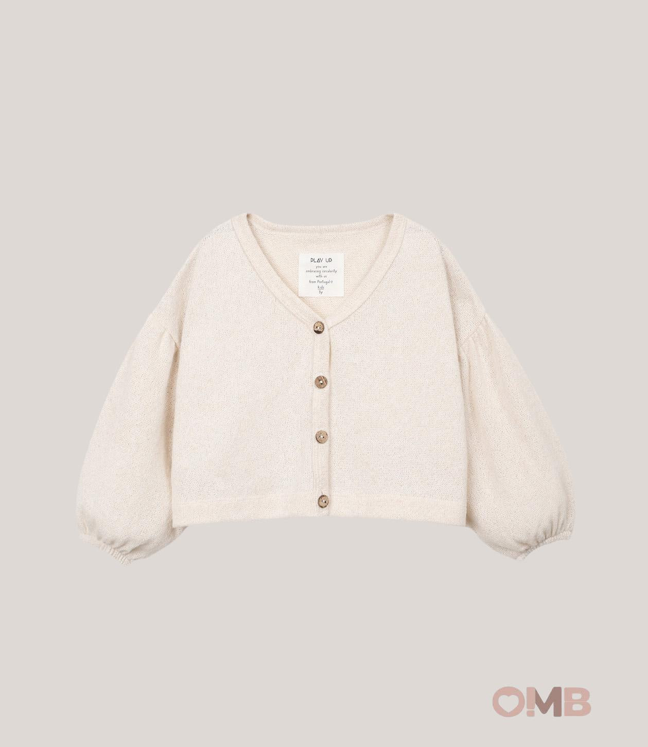 Cardigan bambina PLAY UP 4AS10904 Panna<BR/> 4AS10904 PANNA PLAY UP 