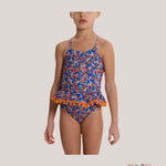 Costume bambina PESCIOLINO ROSSO INLY06 Blu INLY06. BLU/ARANCIO PESCIOLINO ROSSO 