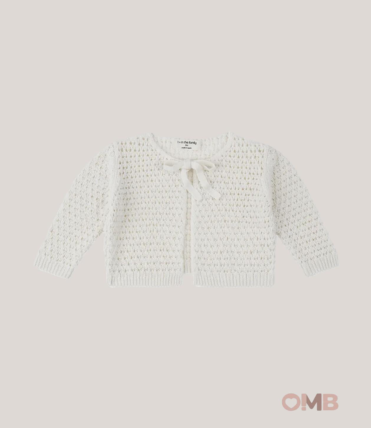 Cardigan neonata 1+IN THE FAMILY FONTANILLES Panna FONTANILLES PANNA 1+INTHEFAMILY 