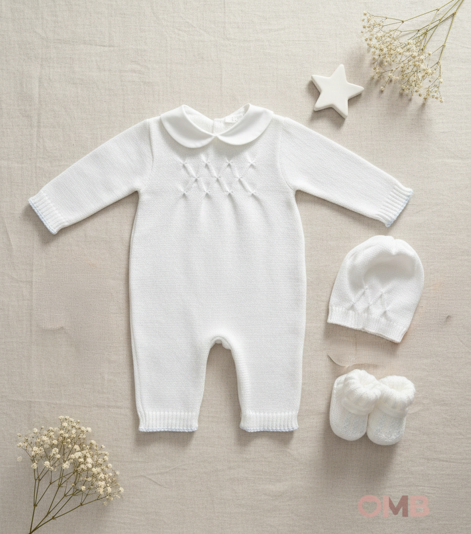 Set nascita PRIMODI BEBE neonato 3613 9 10 Bianco 3613-9-10 BIANCO -CIELO PRIMODI BEBE 