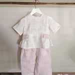 Completo bambina MIMU 1115 1118 Bianco 1115-1118 ROSA MIMU 