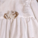 Abito NISERET neonata 5526 Panna 5526 BIANCO NISERET 