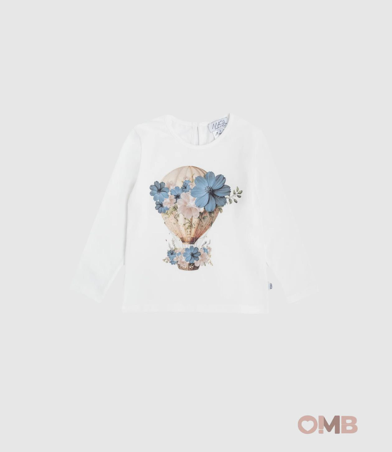T-shirt MAGIL bambina 26090 Bianca 26090 MONGOLFIERA MAGIL 