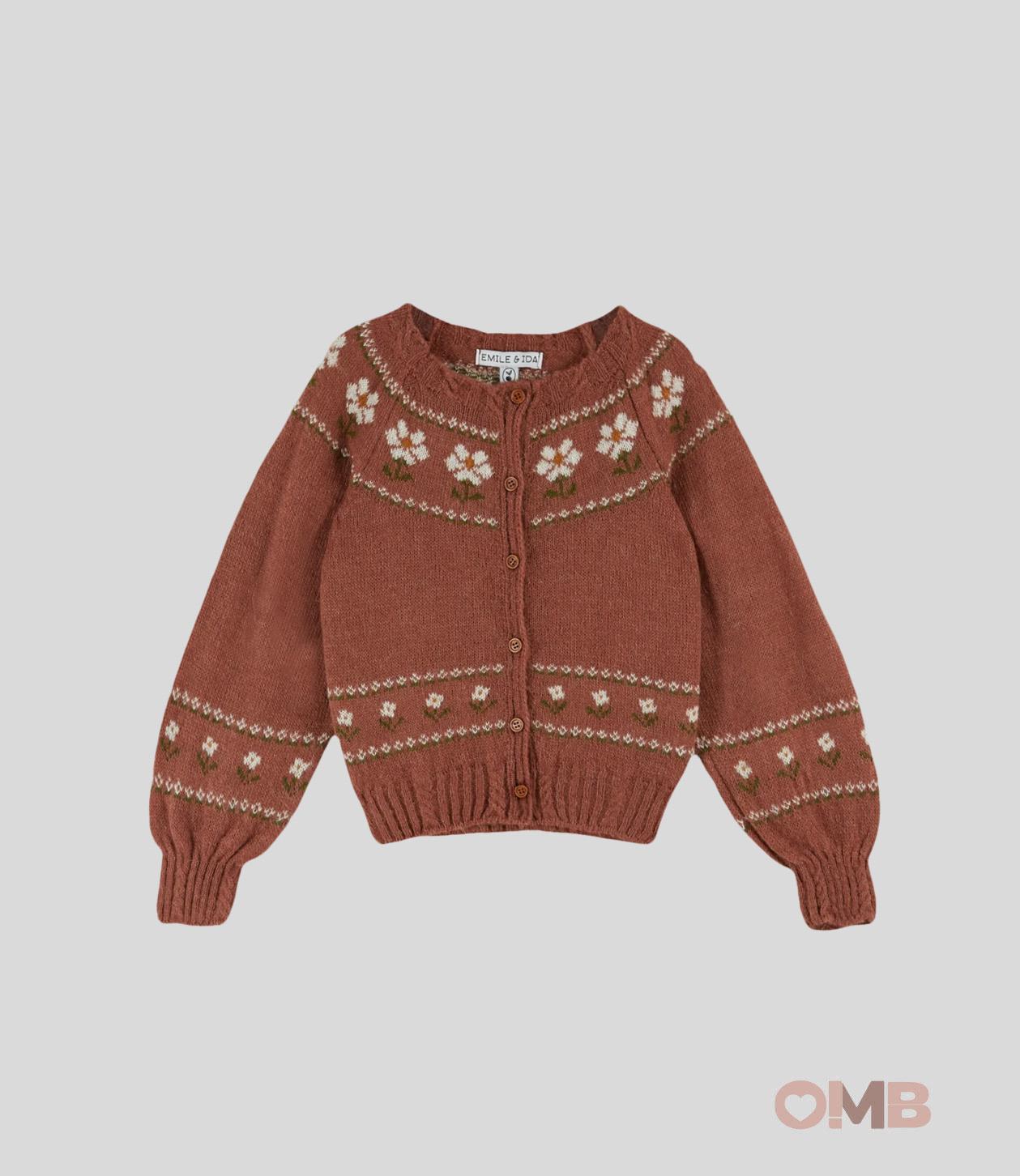 Cardigan Emile et Ida neonata AC010 Bordeaux AC010 VIOLINE EMILE ET IDA 