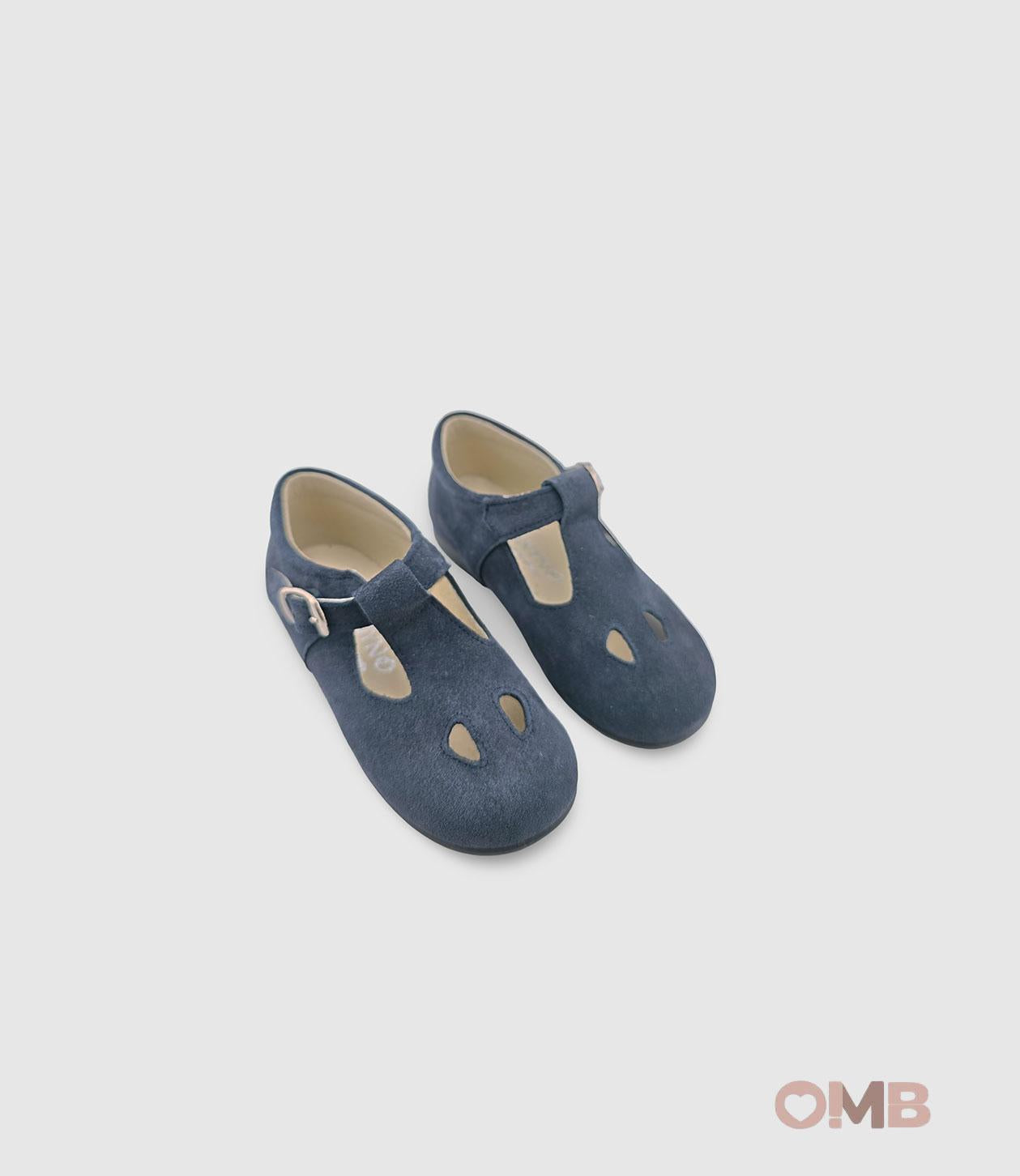 Occhielli PANYNO bambina B2401 blu camoscio B2401 PIEL SERRAJE AZUL PANYNO 