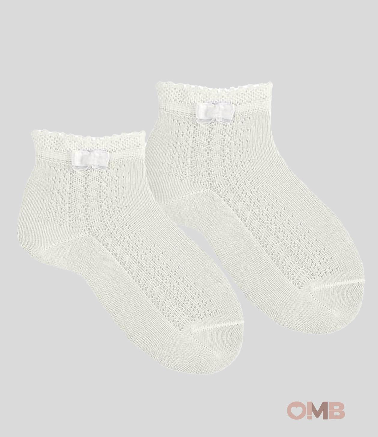 Calzino neonata Condor 2709/4 Latte fiocco traforati 2709/4 202 CONDOR 