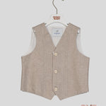Gilet Ambarabà bambino 39056 beige 39056. BEIGE AMBARABA' 