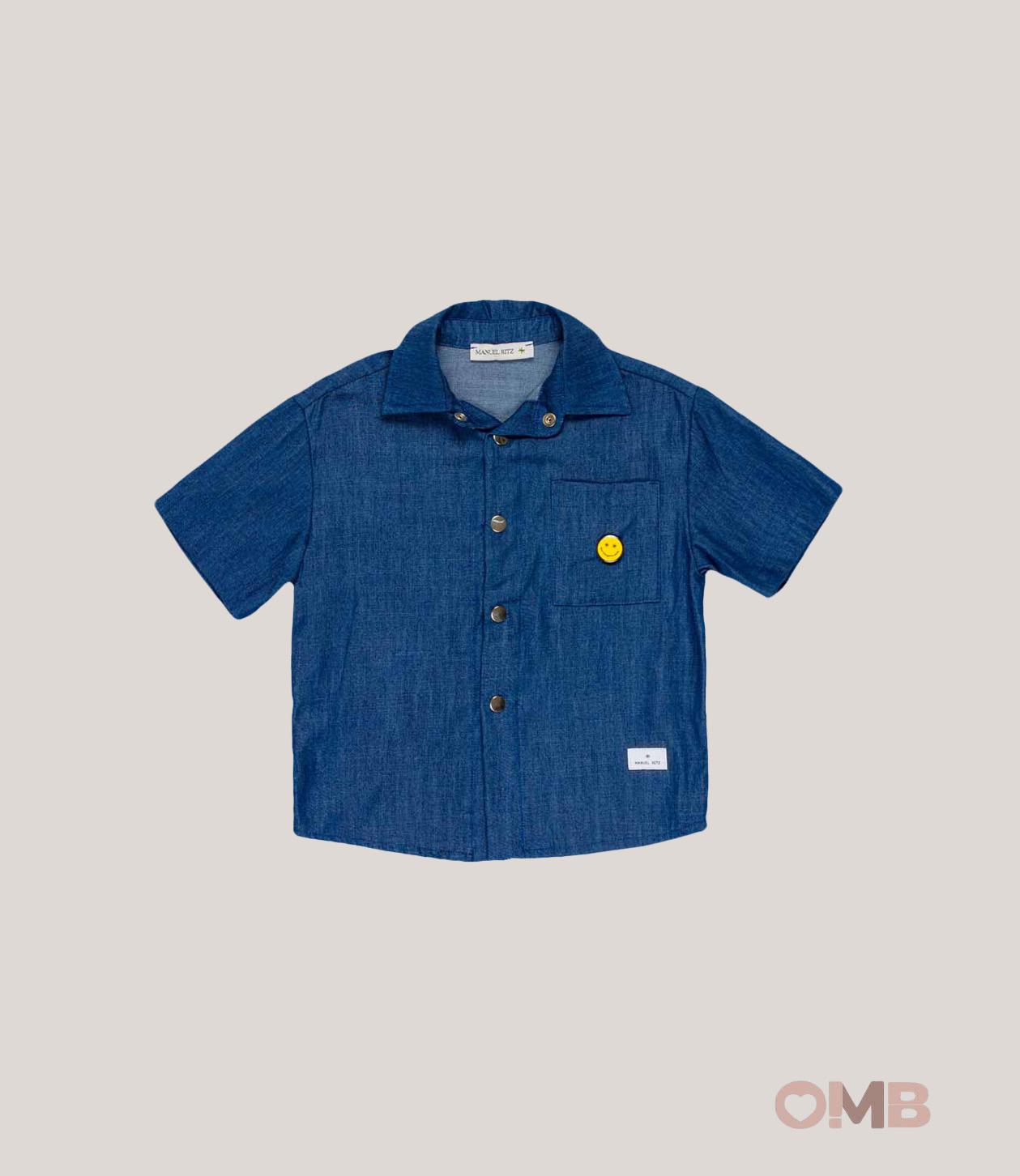 Camicia MANUEL RITZ bambino 3406 Blu 3406 BLU MANUEL RITZ 