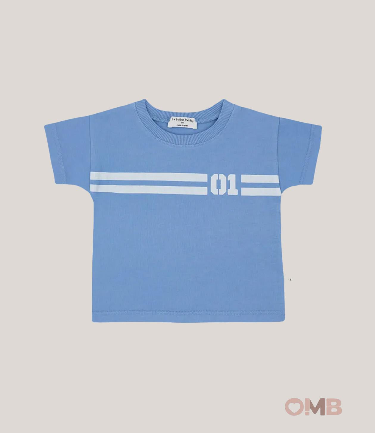 T-shirt neonato 1+IN THE FAMILY POLLENSA Blu POLLENSA COBALTO 1+INTHEFAMILY 