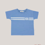T-shirt neonato 1+IN THE FAMILY POLLENSA Blu POLLENSA COBALTO 1+INTHEFAMILY 