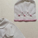 Set nascita neonata PRIMODI BEBE 3615910 Bianco<BR/> 3615-9-10 BIANCO/ROSA PRIMODI BEBE 