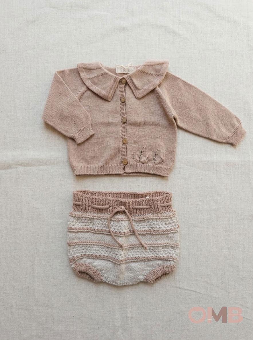 Completo neonata LI & ME 670567546746 Rosa<BR/> 6705-6754-6746 PANNA/ROSA LI & ME 