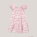 Abito bambina PLAY UP 4AS11453 Rosa 4AS11453 QUADRI PLAY UP 