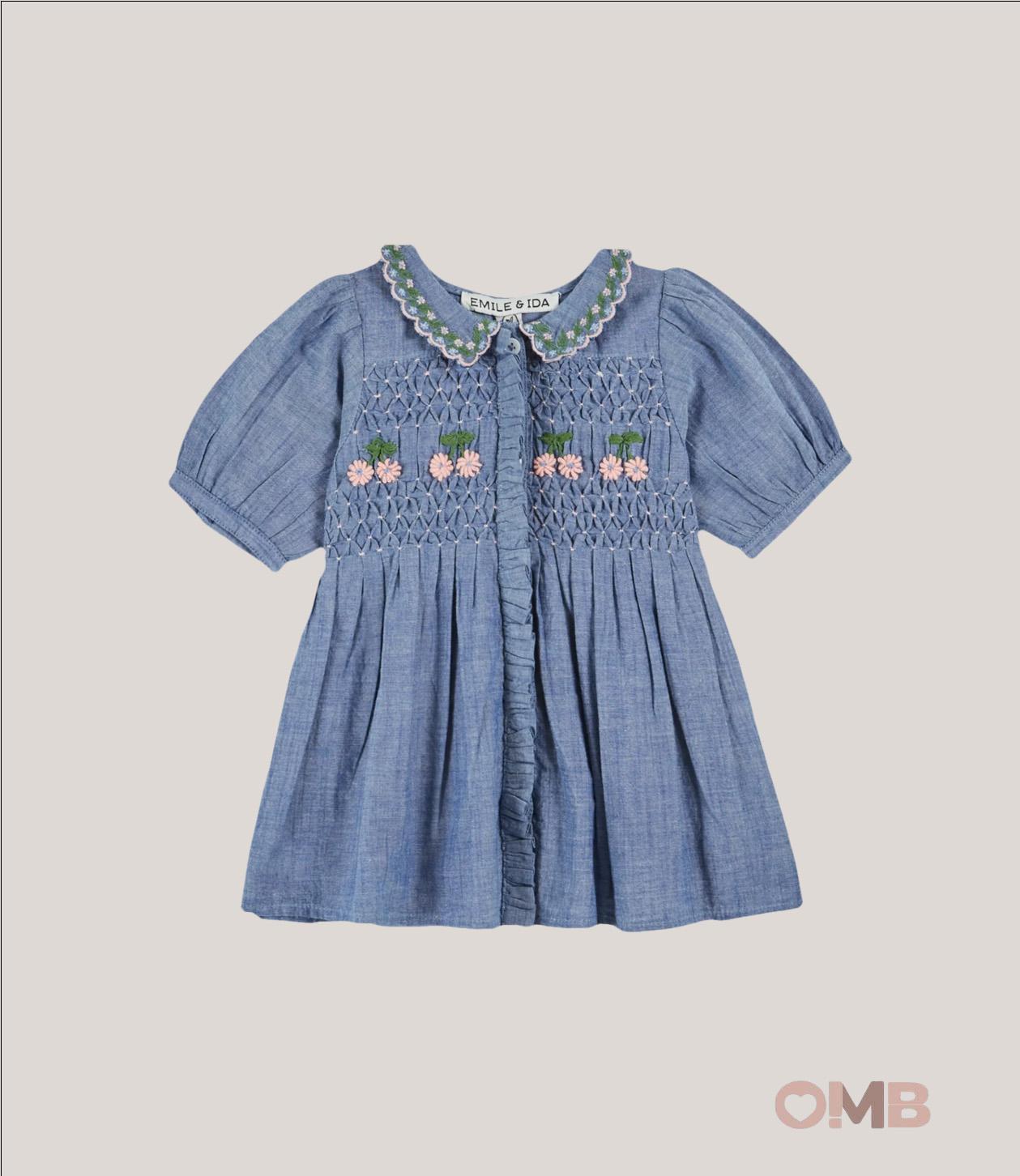 Abito EMILE ET IDA neonata AD156AA Blu AD156AA JEANS EMILE ET IDA 