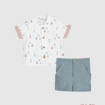 Completo CALAMARO BABY neonata 11330N Azzurro<BR/> 11330-N AZZURRO CALAMARO BABY 