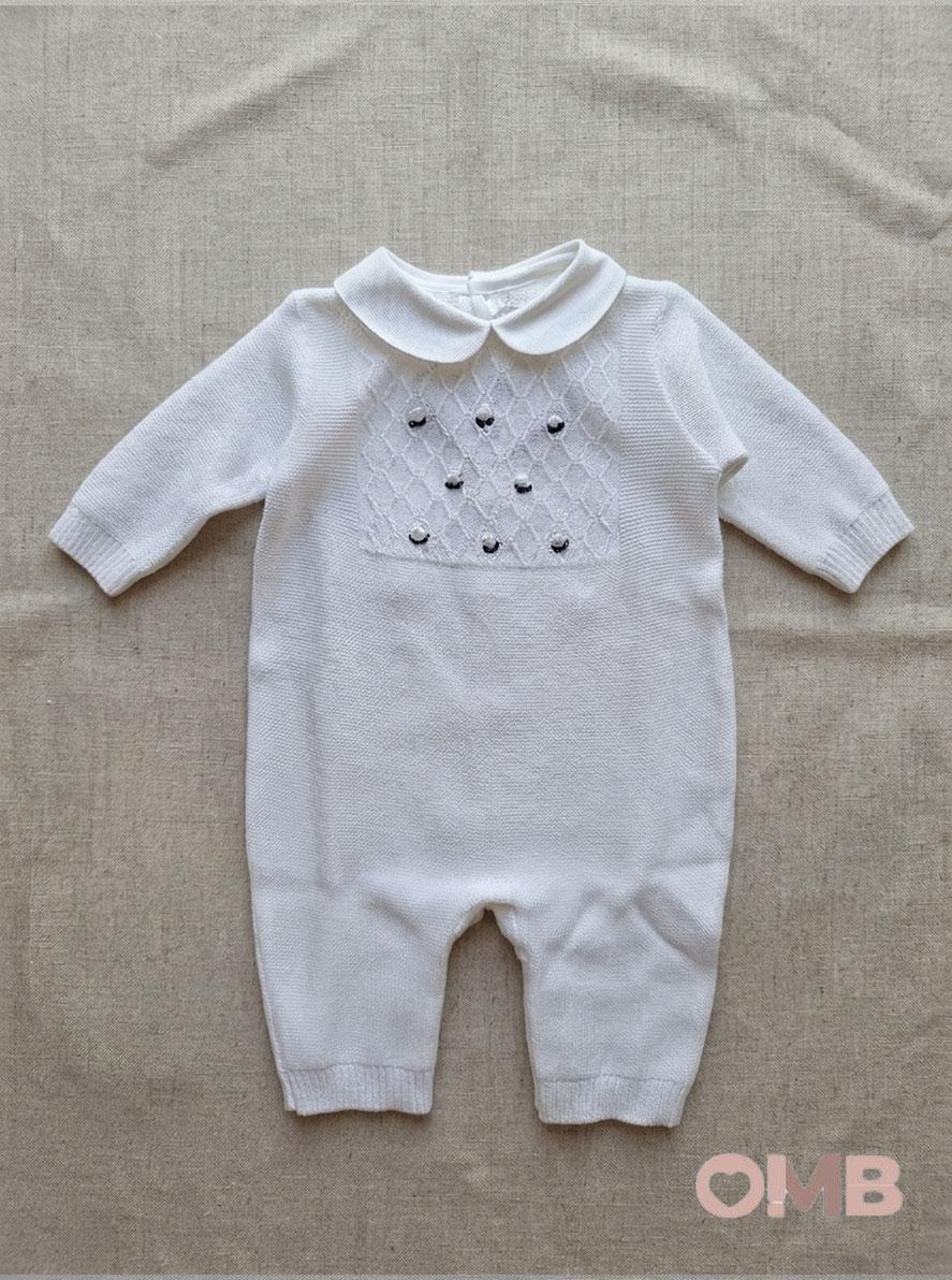 Tutina neonata PEPECE' 7715R6 Bianca 7715R6 BIANCO-BLU PEPECE' 