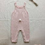 Salopette neonata MAGLIFICIO VERONA 045570 Rosa<BR/> 045570 ROSA-BIANCO MAGLIFICIO VERONA 
