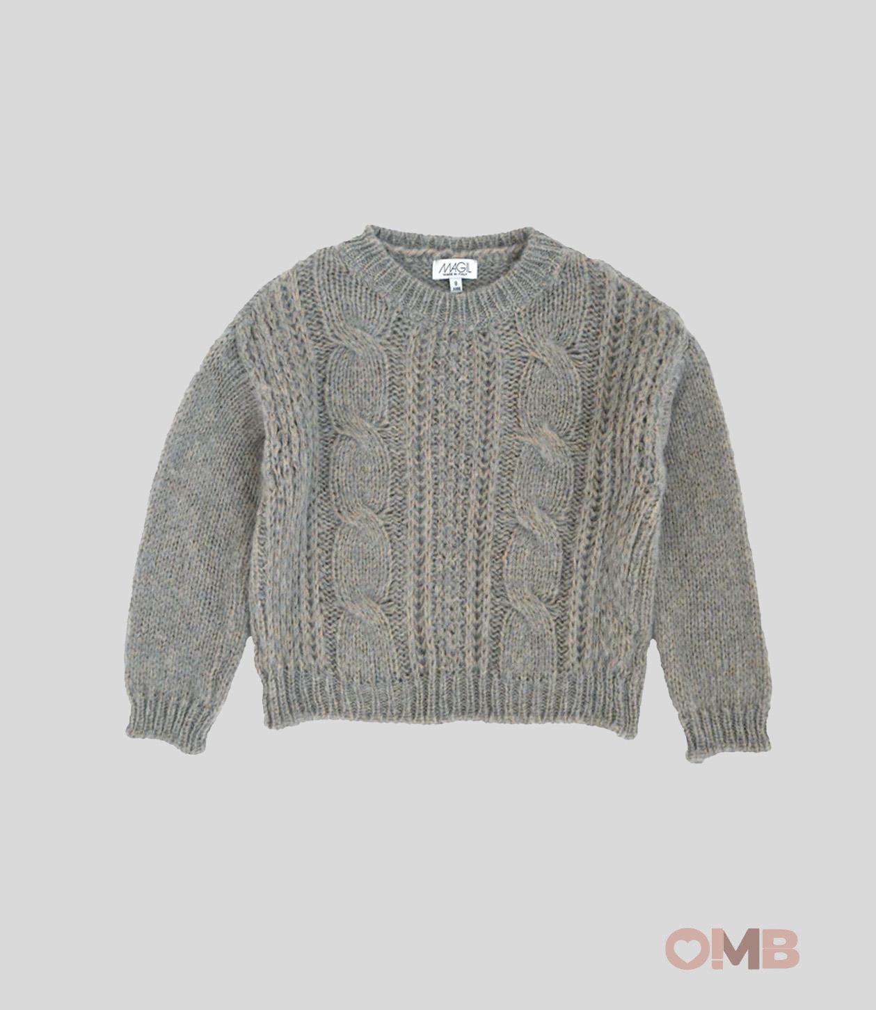Maglione bambina MAGIL 27040 Celeste<BR/> 27040 CARTA DA ZUCCHERO MAGIL 