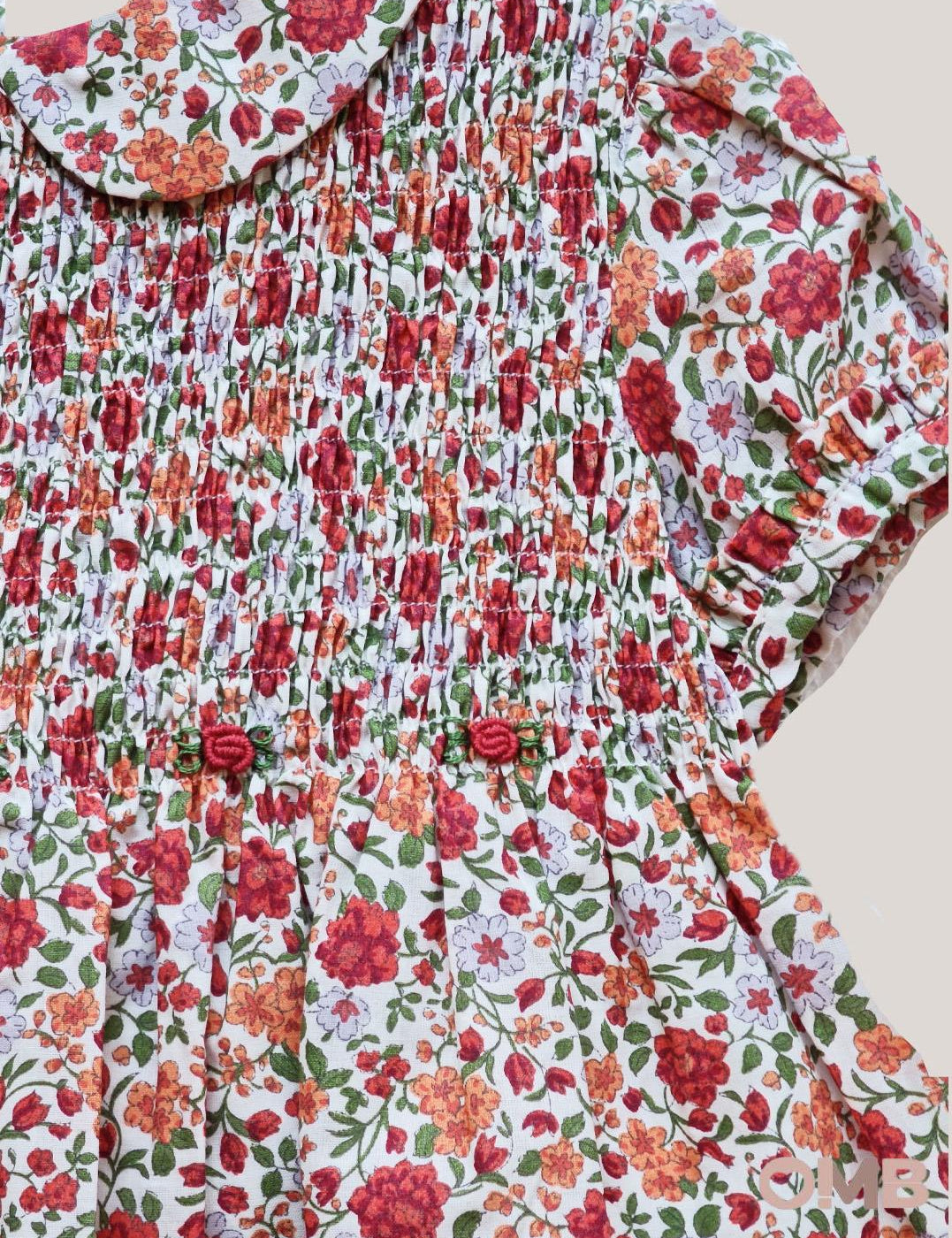 Abito neonata PEPECE' 7140 Rosso 7140 LIBERTY PEPECE' 
