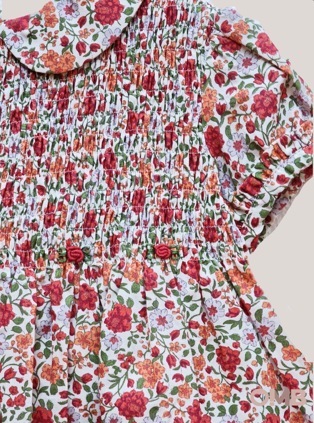 Abito neonata PEPECE' 7140 Rosso 7140 LIBERTY PEPECE' 
