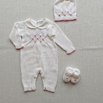 Set nascita neonata PRIMODI BEBE 3615910 Bianco<BR/> 3615-9-10 BIANCO/ROSA PRIMODI BEBE 
